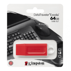 USB KINGSTON 64GB DTX EXODIA ROJA