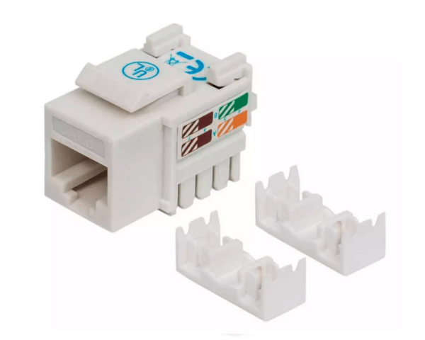 JACK CAT6E KEYSTONE BLANCO ROBOTIX