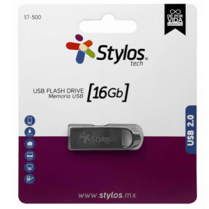 MEMORIA USB 16GB USB STYLOS ST500 PLATA