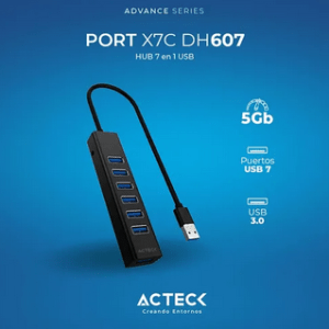 HUB USB ACTECK PROT X7C DH607 7USB 3.0